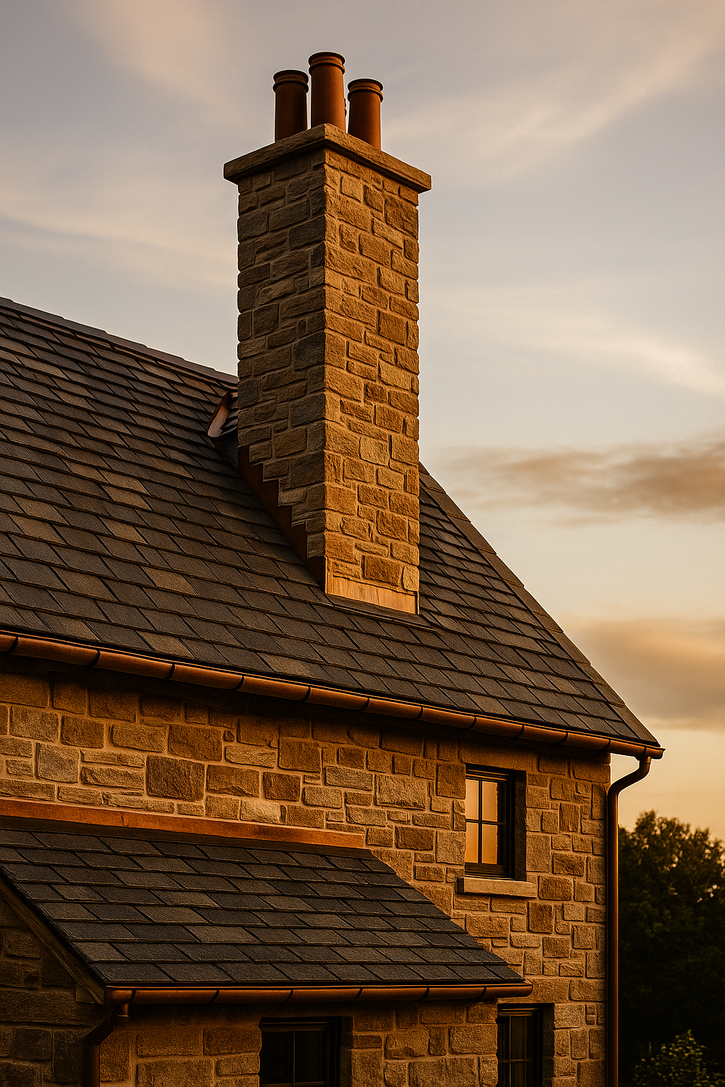 Slate and chimney detail